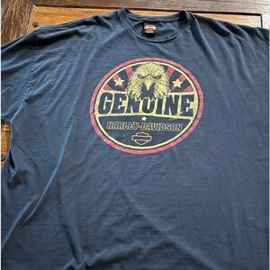 3xl men’s Harley Davidson Thunder Road Eagle front. Black with yellow letters